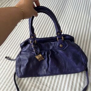 Vintage Marc by Marc Jacobs top handle/shoulder bag. Purple grained leather.